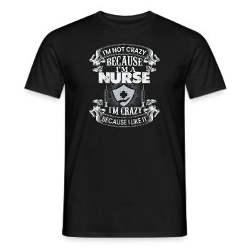 Crazy nurse - Men's T-Shirt - black - Front - AI Model Male 178 light (178cm)