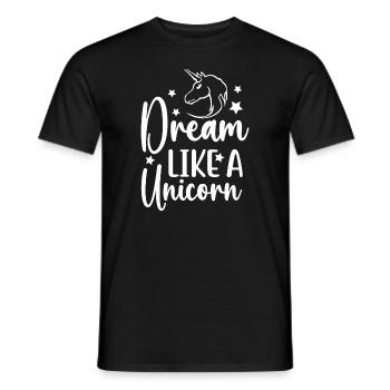 Dreams like a unicorn unicorn - Men's T-Shirt - black - Front - AI Model Male 178 light (178cm)