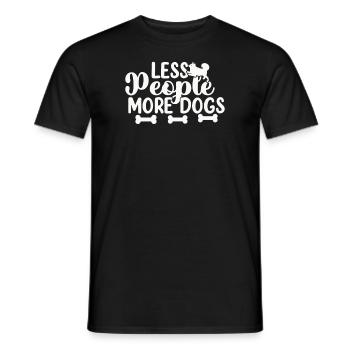 Moins de gens plus de chiens - T-shirt homme - noir - Devant - AI Model Male 178 light (178cm)