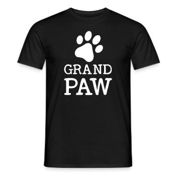 Large paw - Men's T-Shirt - black - Front - AI Model Male 178 light (178cm)