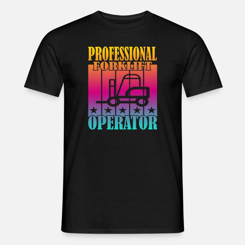 Professional Forklift Operator - Männer T-Shirt - Schwarz
