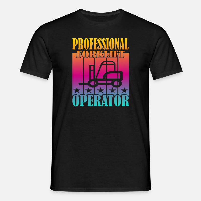 Professional Forklift Operator - Men's T-Shirt - black