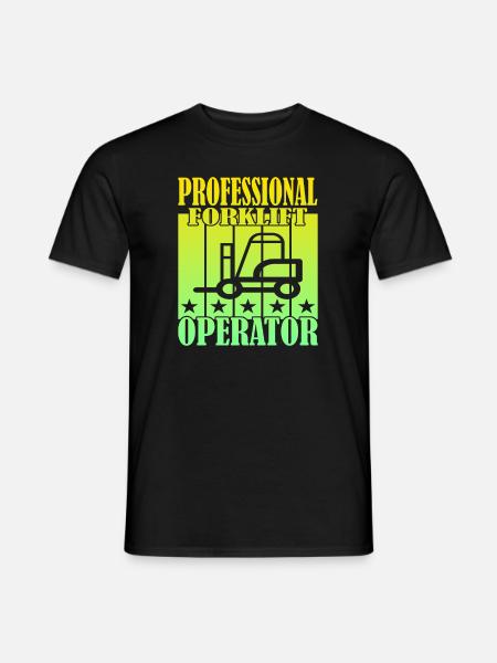 Professional Forklift Operator - Männer T-Shirt - Schwarz