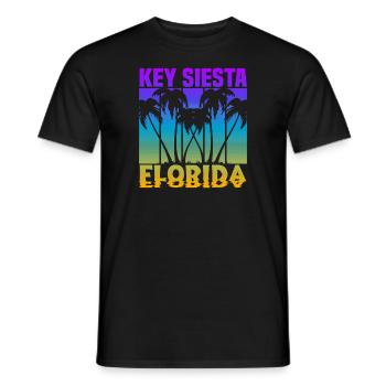 Key Siesta Florida - Men's T-Shirt - black - Front - AI Model Male 178 light (178cm)