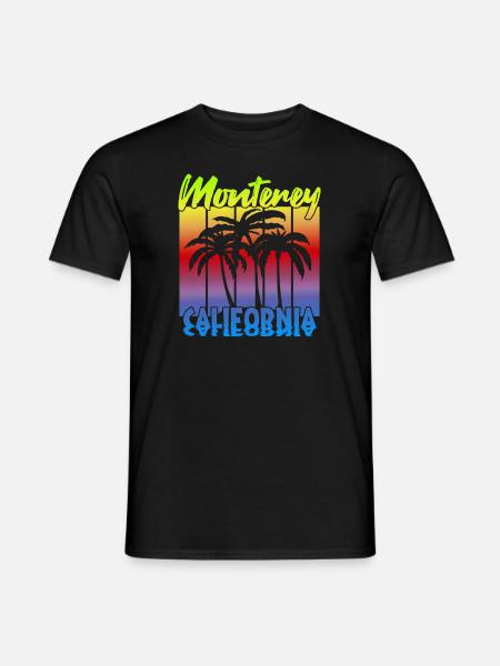 Monterey California - Männer T-Shirt - Schwarz