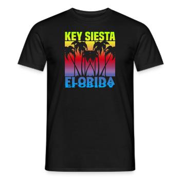 Key Siesta Florida - Men's T-Shirt - black - Front - AI Model Male 178 light (178cm)