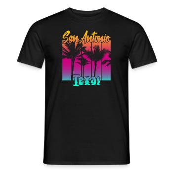 San Antonio Texas - Men's T-Shirt - black - Front - AI Model Male 178 light (178cm)
