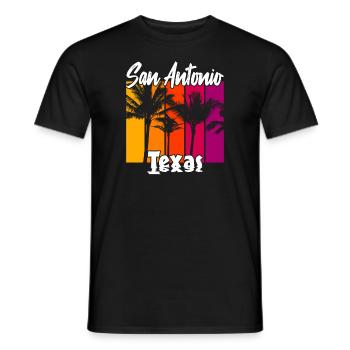 San Antonio Texas - Men's T-Shirt - black - Front - AI Model Male 178 light (178cm)