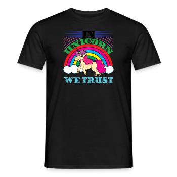 Nous pouvons faire confiance à une licorne Licorne - T-shirt homme - noir - Devant - AI Model Male 178 light (178cm)