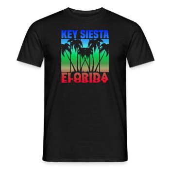 Key Siesta Florida - Men's T-Shirt - black - Front - AI Model Male 178 light (178cm)
