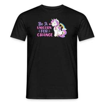 Sei ein Einhorn Unicorn - Männer T-Shirt - Schwarz - Vorne - AI Model Male 178 light (178cm)