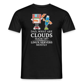 Cloud Computing Informatik Tech - Männer T-Shirt - Schwarz - Vorne - AI Model Male 178 light (178cm)