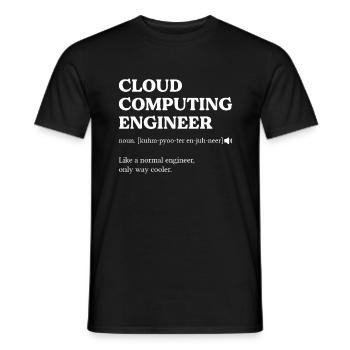 Cloud Computing Engineer Definition Computer - Männer T-Shirt - Schwarz - Vorne - AI Model Male 178 light (178cm)