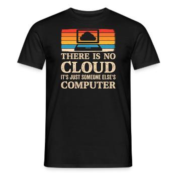 Informatik Spruch Cloud Computing Programierer - Männer T-Shirt - Schwarz - Vorne - AI Model Male 178 light (178cm)
