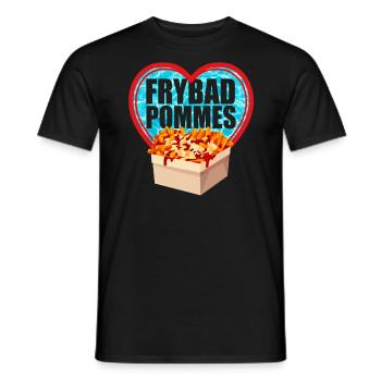 Freibad Pommes Liebe - Männer T-Shirt - Schwarz - Vorne - AI Model Male 178 light (178cm)
