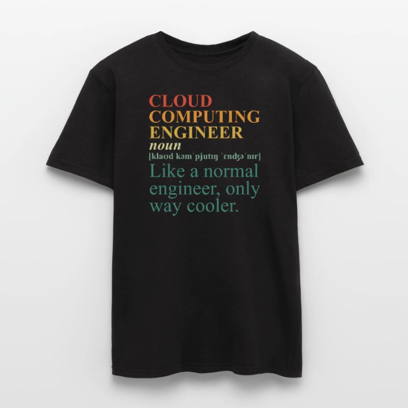 Cloud Computing Engineer Definition Retro Computer Männer T-Shirt