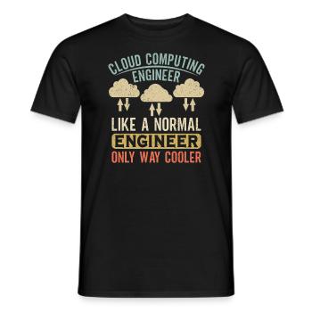 Cloud Computing Engineer Definition Retro Computer - Männer T-Shirt - Schwarz - Vorne - AI Model Male 178 light (178cm)