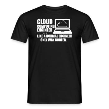 Cloud Computing Engineer Definition Retro Computer - Männer T-Shirt - Schwarz - Vorne - AI Model Male 178 light (178cm)