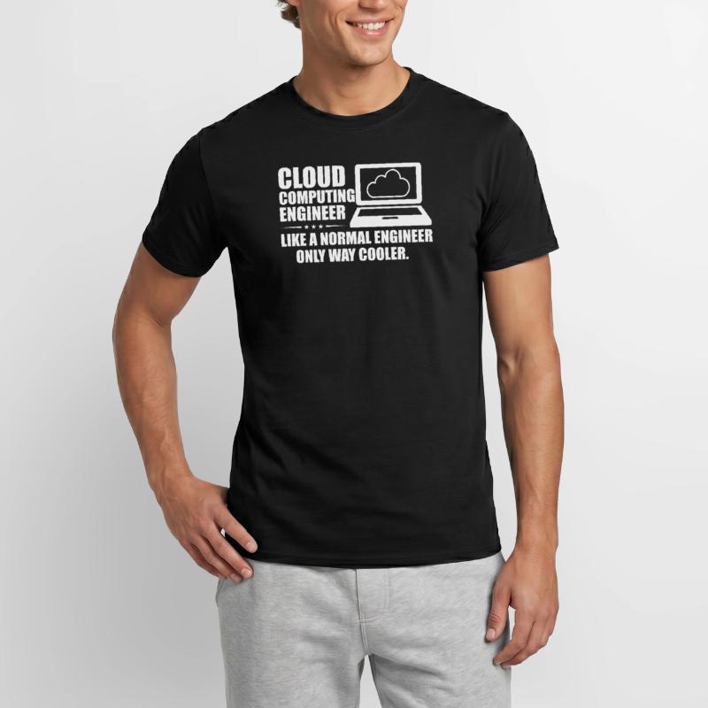 Cloud Computing Engineer Definition Retro Computer Männer T-Shirt