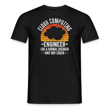 Cloud Computing Engineer Definition Retro Computer - Männer T-Shirt - Schwarz - Vorne - AI Model Male 178 light (178cm)