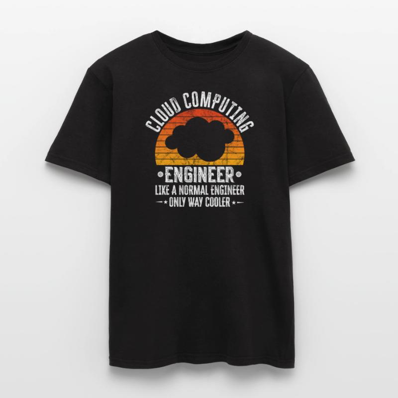 Cloud Computing Engineer Definition Retro Computer Männer T-Shirt