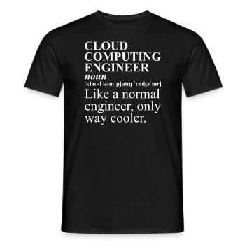 Cloud Computing Engineer Definition Retro Computer - Männer T-Shirt - Schwarz - Vorne - AI Model Male 178 light (178cm)