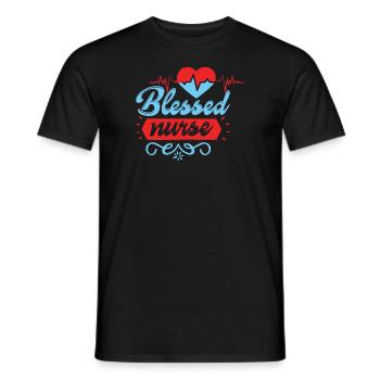 INFIRMIÈRE Infirmière bénie - T-shirt homme - noir - Devant - AI Model Male 178 light (178cm)