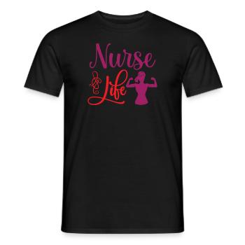 INFIRMIÈRE Infirmière - T-shirt homme - noir - Devant - AI Model Male 178 light (178cm)