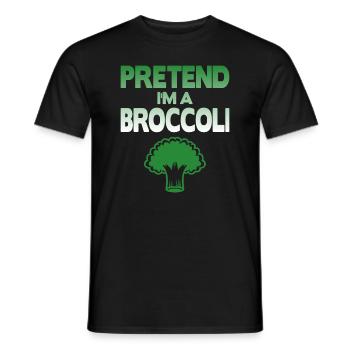 Pretend i'm a Broccoli - Men's T-Shirt - black - Front - AI Model Male 178 light (178cm)