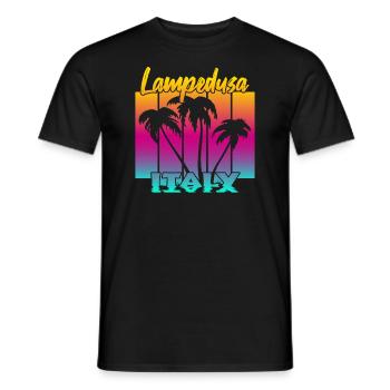 Lampedusa Italy - Männer T-Shirt - Schwarz - Vorne - AI Model Male 178 light (178cm)