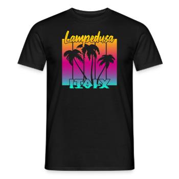 Lampedusa Italy - Männer T-Shirt - Schwarz - Vorne - AI Model Male 178 light (178cm)
