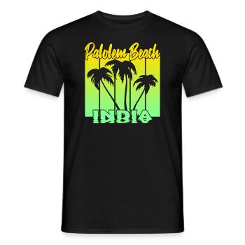 Palolem Beach India - Männer T-Shirt - Schwarz - Vorne - AI Model Male 178 light (178cm)