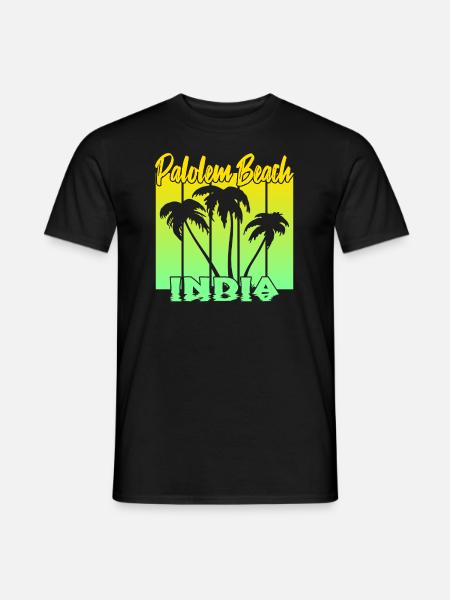 Palolem Beach India - Männer T-Shirt - Schwarz