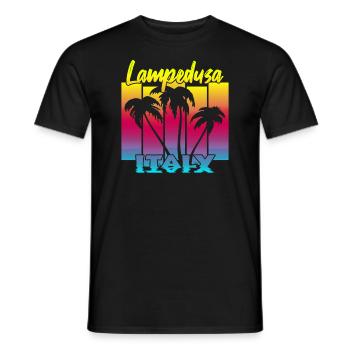 Lampedusa Italy - Männer T-Shirt - Schwarz - Vorne - AI Model Male 178 light (178cm)
