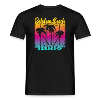 Palolem Beach India - Männer T-Shirt - Schwarz - Vorne - AI Model Male 178 light (178cm)