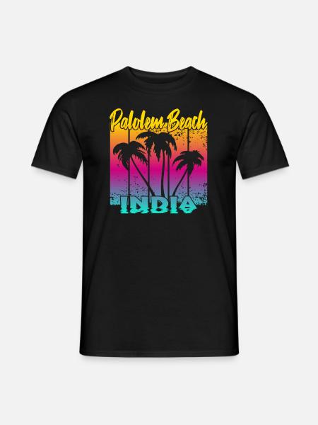 Palolem Beach India - Männer T-Shirt - Schwarz