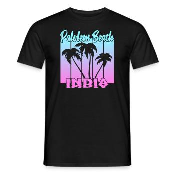 Palolem Beach India - Männer T-Shirt - Schwarz - Vorne - AI Model Male 178 light (178cm)