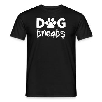 Gâteries pour chiens - T-shirt homme - noir - Devant - AI Model Male 178 light (178cm)
