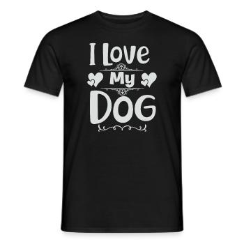 J’aime mon chien - T-shirt homme - noir - Devant - AI Model Male 178 light (178cm)