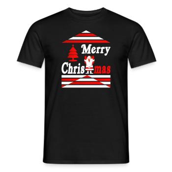 Merry Christmas - Men's T-Shirt - black - Front - AI Model Male 178 light (178cm)