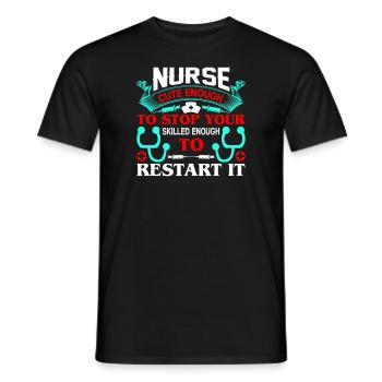 Krankenschwester - Männer T-Shirt - Schwarz - Vorne - AI Model Male 178 light (178cm)