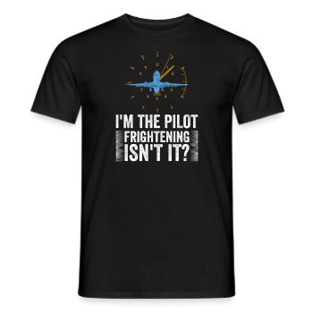 Le commandant de bord dit voler - T-shirt homme - noir - Devant - AI Model Male 178 light (178cm)