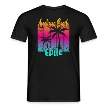 Anakena Beach Chile - Männer T-Shirt - Schwarz - Vorne - AI Model Male 178 light (178cm)