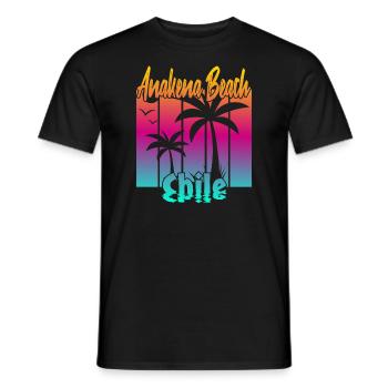 Anakena Beach Chile - Männer T-Shirt - Schwarz - Vorne - AI Model Male 178 light (178cm)
