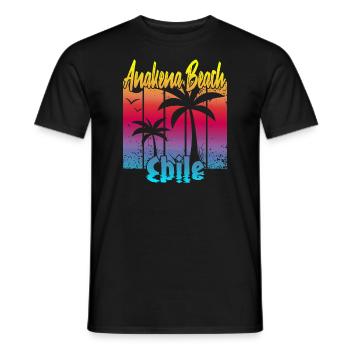 Anakena Beach Chile - Männer T-Shirt - Schwarz - Vorne - AI Model Male 178 light (178cm)