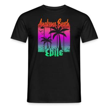 Anakena Beach Chile - Männer T-Shirt - Schwarz - Vorne - AI Model Male 178 light (178cm)