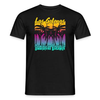 Las Galeras Dominican Republic - Männer T-Shirt - Schwarz - Vorne - AI Model Male 178 light (178cm)