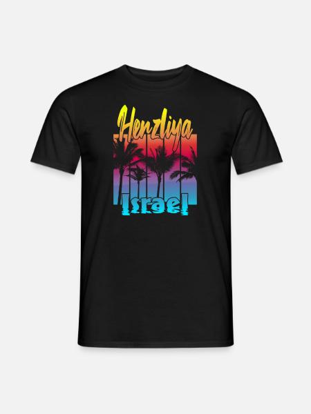 Herzliya Israel - Men's T-Shirt - black