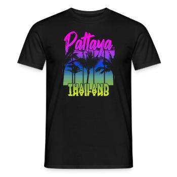 Pattaya Thailand - Männer T-Shirt - Schwarz - Vorne - AI Model Male 178 light (178cm)