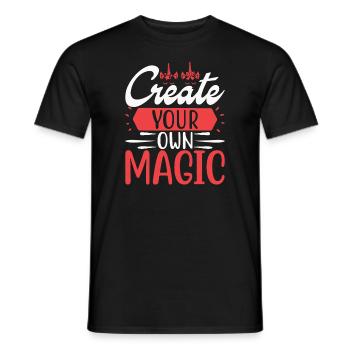 Erschaffe deine eigene Magie Unicorn - Männer T-Shirt - Schwarz - Vorne - AI Model Male 178 light (178cm)